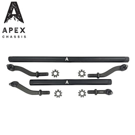Apex Chassis 2.5 Ton Steering Kit Blk Alum w/Flip For 07-18 Jeep Wrangler JK JKU