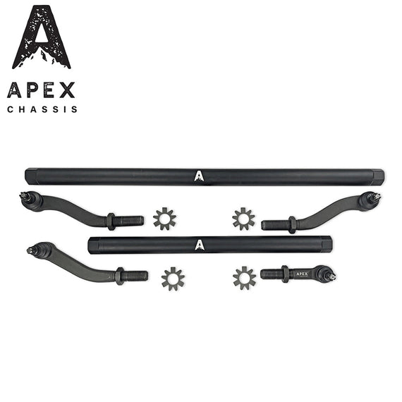 Apex Chassis 2.5 Ton Steering Kit Blk Alum - KIT135 For 07-18 Jeep Wrangler JK