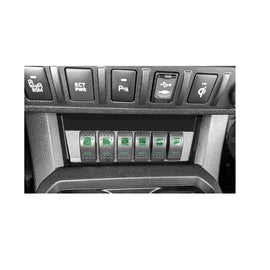 S-Tech 6 Switch System with Relay Center - Green Dual LED 16-18 Toyota Tacoma